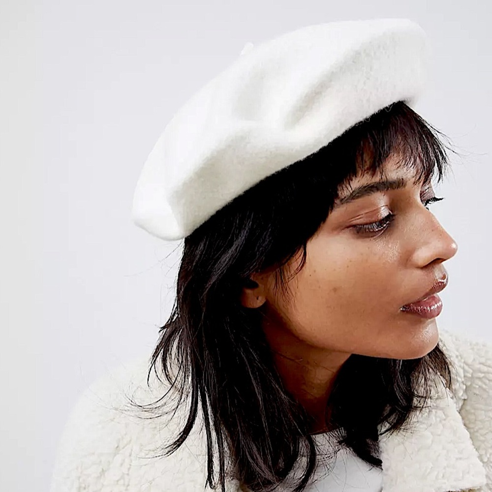 WOOL WHITE IVORY BERET